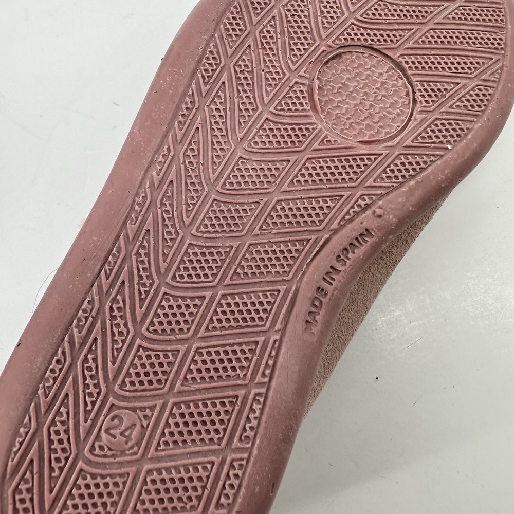Elephantito Suede Leather Mary Jane Scalloped Edge Pink Girls Size 7 US 24 EU - Picture 11 of 12